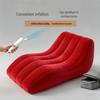 Inflatable S-Shaped Lazy Lounger: Foldable Indoor/Outdoor Flocked Sofa for Relaxation