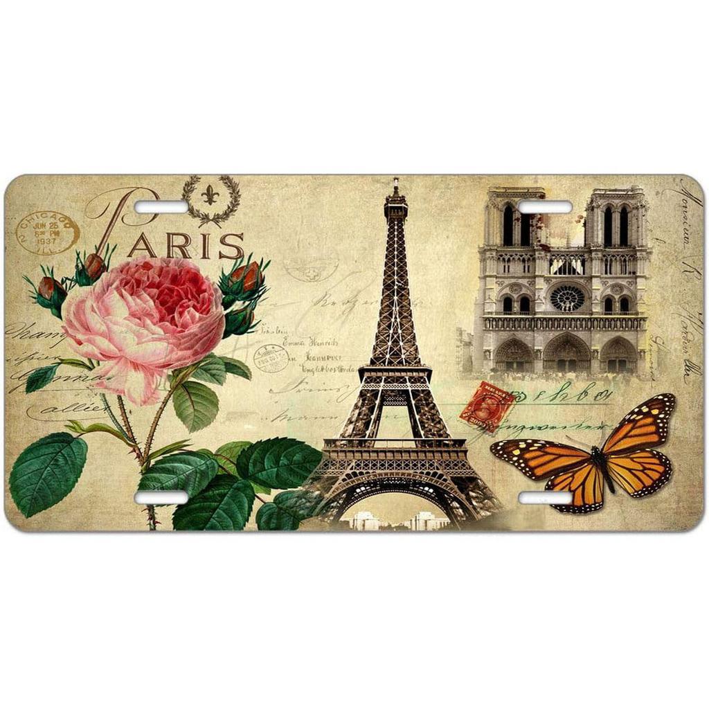 Vintage Plaque City View License Plates Paris London New York Metal Tin Signs For Garage Bar Pub Clubs Home Wall Decor 6X12 Inch