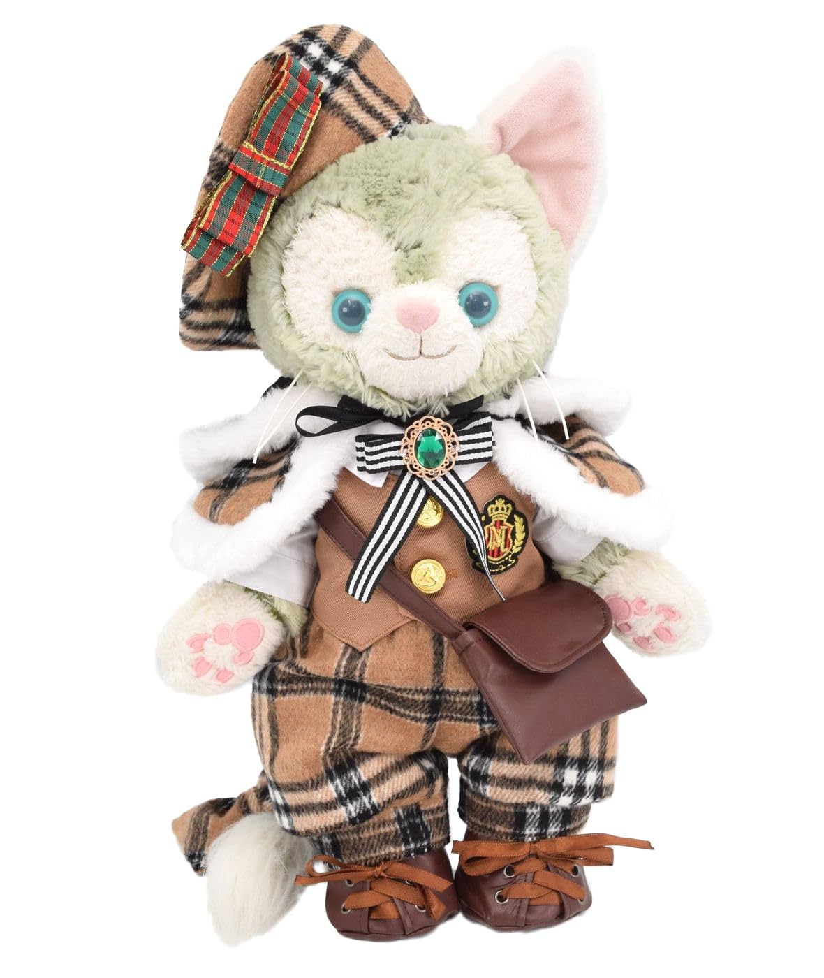 

Alice Gelatoni Teddy Bear Dress-Up Costume with Poncho, Camel Check, Christmas, Size Small (No Body)