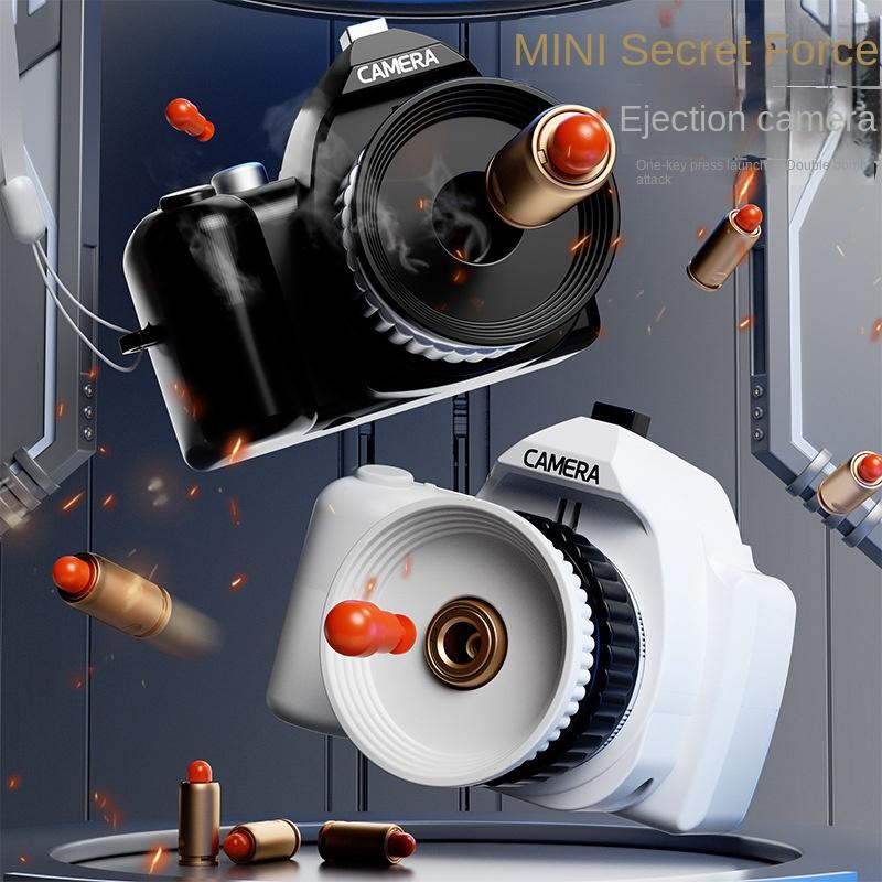 Spy cameras Shooting Pistol Children Role Playing Spy Assault and launch toys Pistol Soft Dart Bullet Toy Gun for Prank Fun Toy