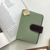 Vintage A7 Binder Notebook, Soft PU Leather Refillable Planner with Color-Blocking Design, Aesthetic Portable Journal