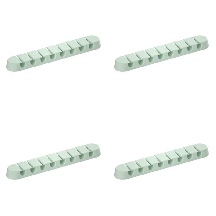 4 Pack Plastic Cord Management Clip Cable Storage System Desktop Wall Cable Holder Plastic Texture for Desk Organization