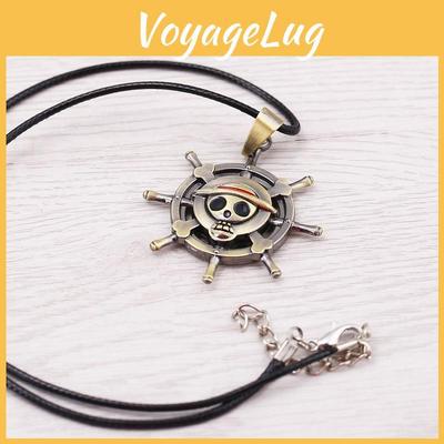 New Anime Cosplay One Piece Luffys Straw Hat Metal Necklacebracelet Pendant