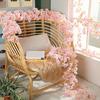70.8 Inch Cherry Blossom Flowers Garland Artificial Pink Cherry Flower Garland Faux Silk Hanging Vines for Home Wedding Party Arch Garden Decor