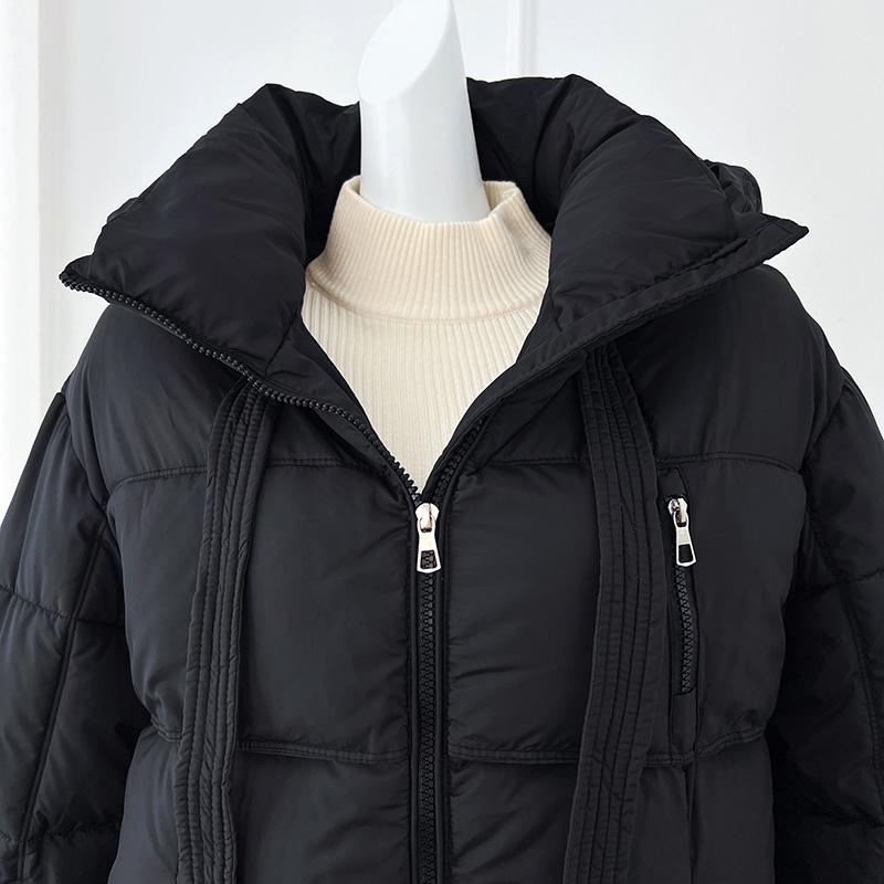 Autumn Winter Thick Warm Medium Long Coat Women Loose Solid Color Hooded Jacket Parkas Zipper Outwear S-XL