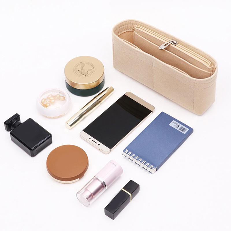 1PC Felt Insert Bag Organizer, Makeup Organizers, Liner Perfect for Women's Handbags for And Cosmetic Bags