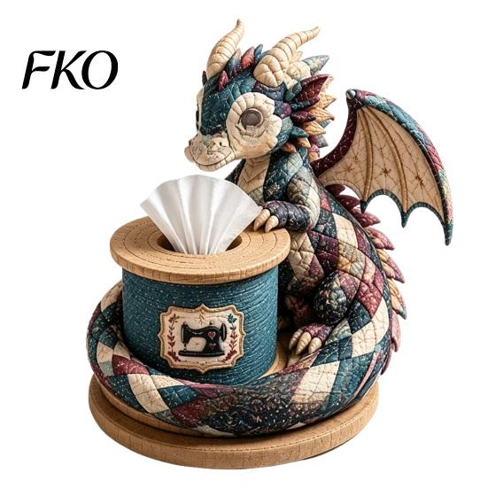 Pre-cut Fabric Sewing Kit Quilted DIY Patchwork Tissue Box Kit, with Pre-Cut Fabric, Hand-sewing Craft Whimsical Woodland Animal Box, for Adults