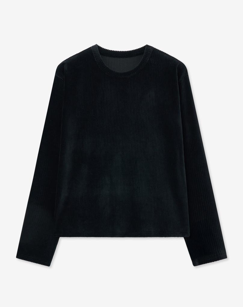 MINAV Velour Crop Long Sleeve [Black]