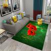 Poppy Red Flowers Carpet for Kitchen Floor Mat Bedroom Living Room Bedside Decor Area Rug Hallway Carpet Home Entrance Doormat