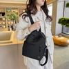 Casual Women's Backpack Lightweight Spring New Style Artistic Pure Color Travel Nylon Street Trend Breathable Small Size Backpack