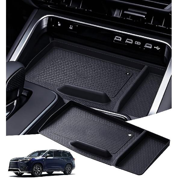 Wireless Charging Protective Mat for Toyota RAV4 2026, Center Console Interior Accessories Silicone Anti-Slip Wireless Charger Cover Pad for 2026 RAV