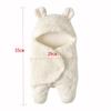 Baby Winter Fleece Swaddle Blanket Cute Newborn Swaddling Wrap Soft Plush Sleeping Sacks