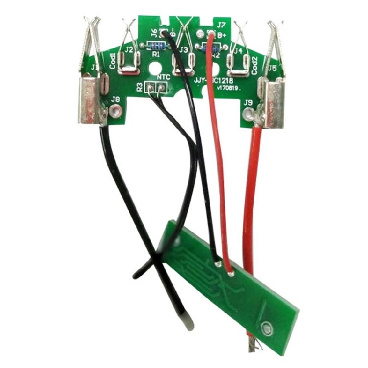 Battery Pack Service Part, BAT610 18V 14V Green Board with Circuit Form, Wire Set, Metal Ends and Repair Size for Rebuild Service Use