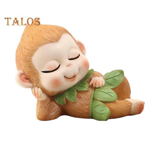 

Мультяшная фигурка короля обезьян, сидящая спящая статуя обезьяны, Великие мудрецы, равные небесам, скульптура для домашнего офиса, приборной панели автомобиля, украшение D