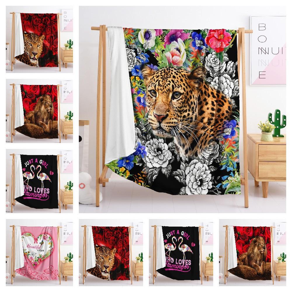Blanket Flannel Blanket Animal Tiger 2D Digital Printing Blanket Blanket
