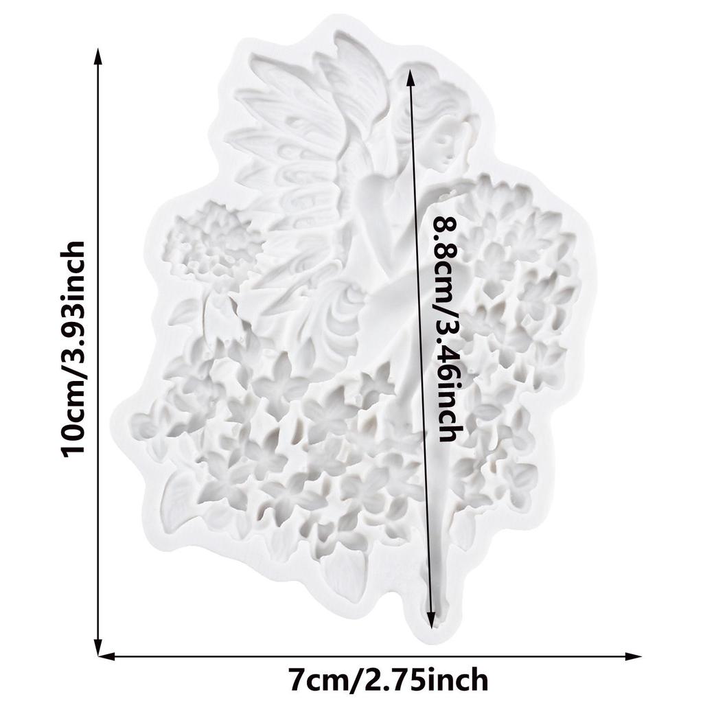 Flower Fairy Silicone Mold Butterfly Fairy Fondant Molds Cake Decorating Tools Theme Cake Dessert Decorated Chocolate Candy Mold