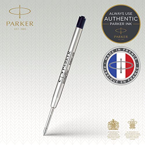 Parker Quink Flow Ballpoint Pen Refills, Black, Medium, 1.0mm, Set of 5 (Product Code: 1950369, Product Code: S0909440)