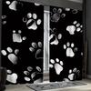Panels Cute Dog Paw Print Curtains Polyester Fabric Suitable Bedroom Living Room Curtain Made Of Washable Area Ready