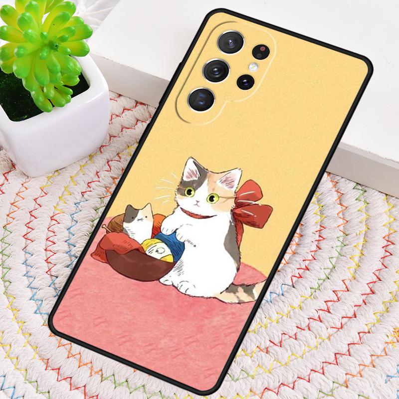 Cute Cat Phone Case for Samsung Galaxy note 10 pro S26 Ultra S23 S24 FE S25 S21 S22 PLUS shockproof Cove