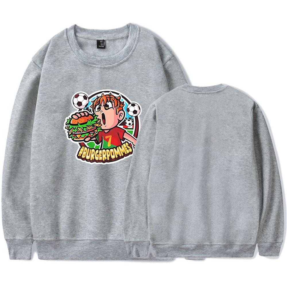 Burgerpommes ICrimax Round Neck Sweater Men/Women Kawaii Hoodie Streetwear Sweatshirts Fashion Tops Casual Teenager Cloth
