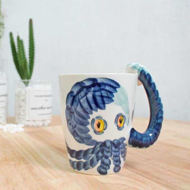 Dinosaur Shape Water Cup 3D Stereoscopic Animal Ceramic Coffee Cup Office Afternoon Tea Mug Breakfast Milk Mug Home Decoration