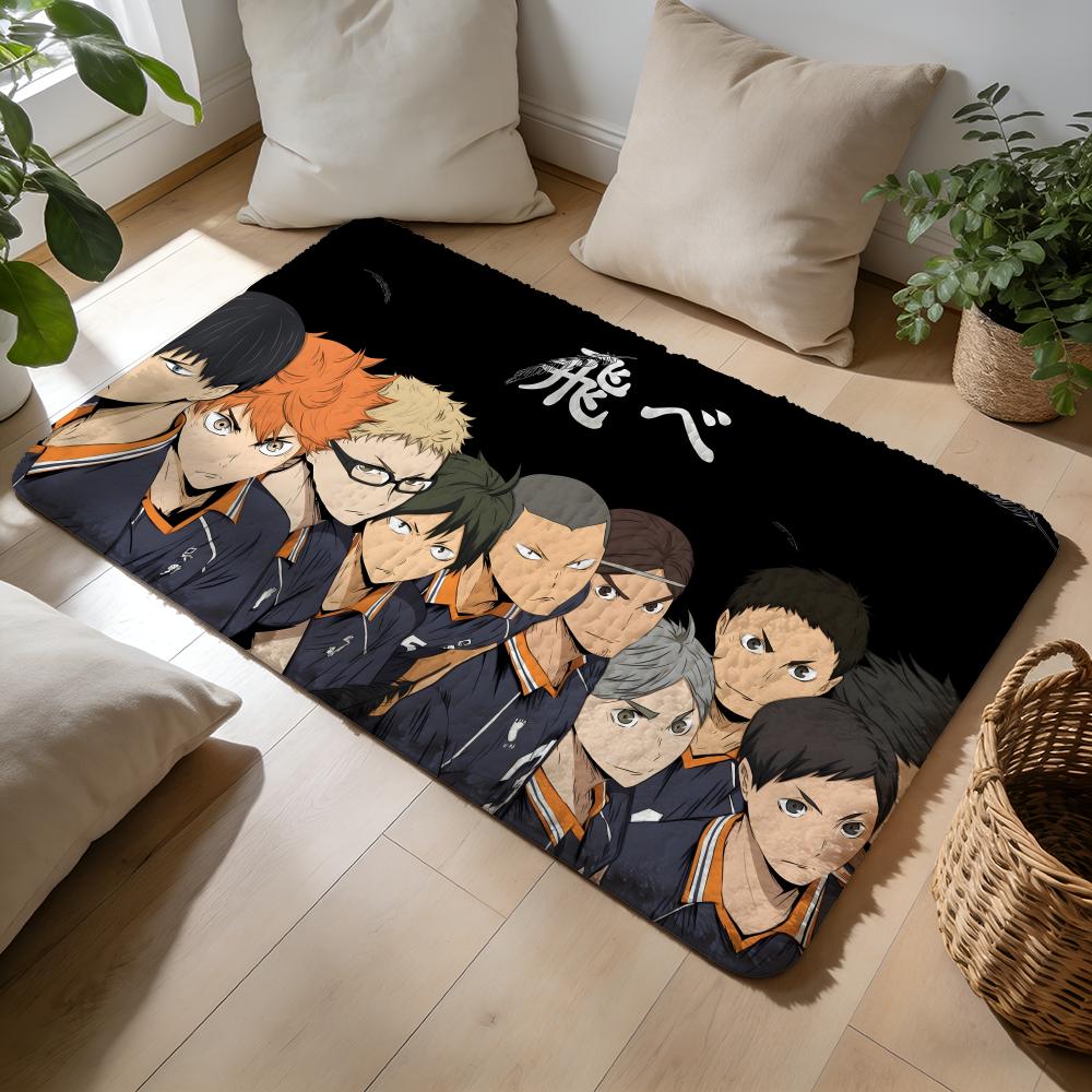 Anime Cool HHaikyuU Floor Mat Soft Flannel Absorbent Mat Non-Slip Rug Home Bedroom Bathroom