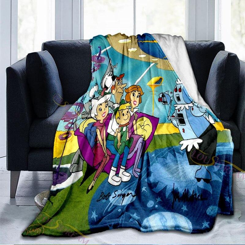 Cartoon The Jetsons Flannel Fleece Blanket Super Soft Warm Cozy Bed Blanket Plush Lightweight Sofa Throw Blanket