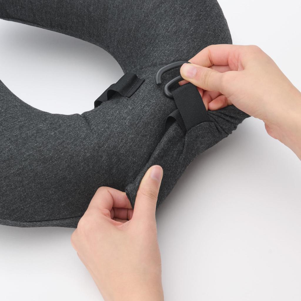 MUJI Fluffy Neck Dark 34 x 33 84475498 Cushion, Gray, Approx. cm,