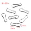 Stainless Steel Round / Flat 3 Word Buckle B-Shaped Buckle Bracelet Necklace Pendant Connector DIY Jewelry Making