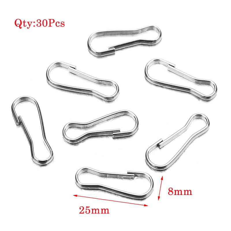 Stainless Steel Round / Flat 3 Word Buckle B-Shaped Buckle Bracelet Necklace Pendant Connector DIY Jewelry Making