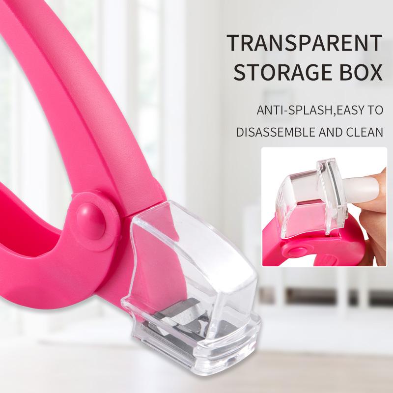 U Shaped Nail Clipper Acrylic Fake Nail Scissors Nail Tip Edge Cutter Trimmer Manicure with Sizer Precise Cutting Nail Tools