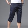 Herren Sommer Shorts Baumwolle Mode Lässig Loose Fit Gerade Hose Vintage Wadenlang Streetwear