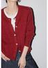 Autumn 2026 Women's Round Neck Cable Knit Cardigan - Long Sleeve, Single-Breasted Sweater.