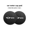 2Pcs Car Coasters Water Cup Holder Pads Anti Slip Accessories For MINI Cooper One S JCW Countryman R56 R50 R53 R55 F56 F55 Phgqd66