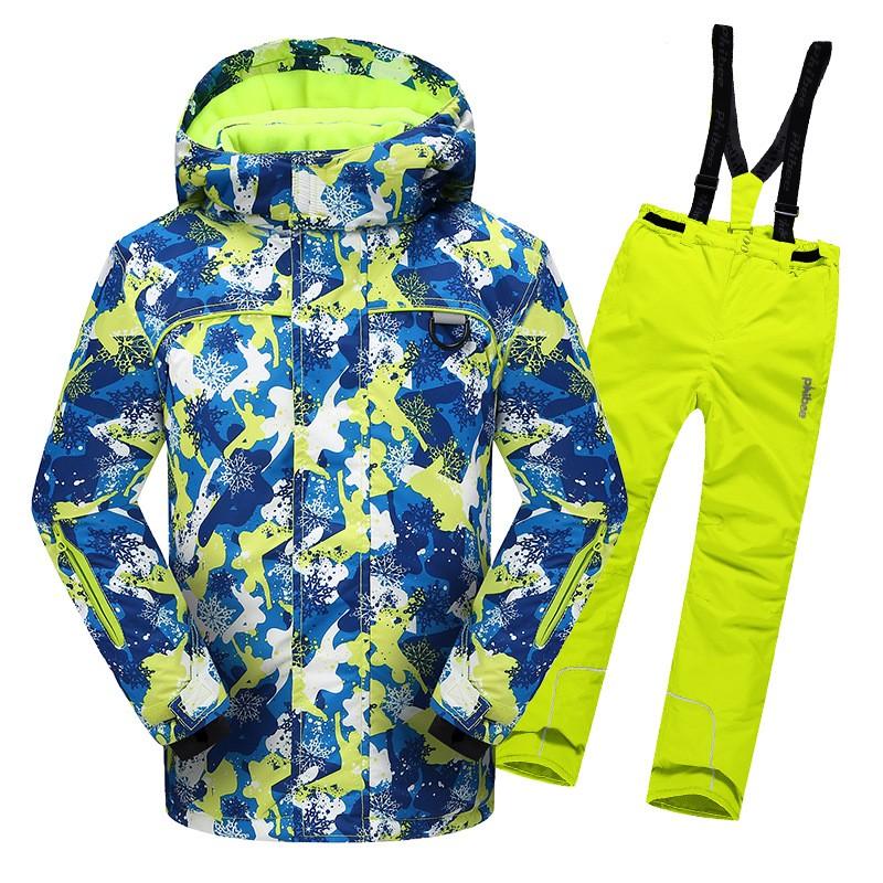 Kids Ski Suit Set Waterproof Warm Windproof Outdoor Snowsuit Boys Girls Toddler Winter Jacket Pants