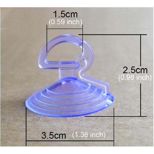 Auto Glas Windschutzscheibe Sonnenschutz Klar Kleine Saugnäpfe Transparentes PVC Saugnapf Automobilglas Saugnapf, 20er Packung