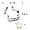 2Pcs Easter Series Stainless Steel Cookie Mould Set Rabbit DIY Baking Tool Cookie Rice Ball Cutting Die