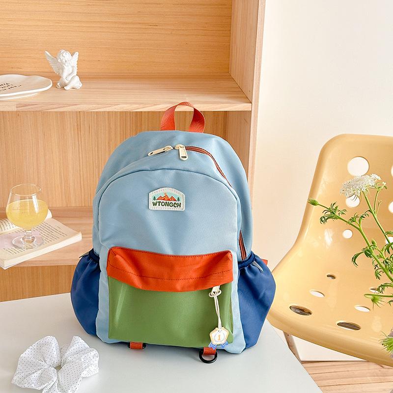 New Color-Contrast Children'S Backpack Cute Kindergarten School Bag For Boys And Girls Casual Lightweight Travel Backpack