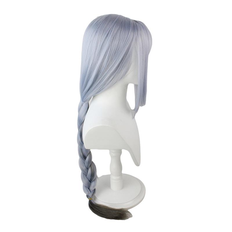 Shenhe Cosplay Wig with Light Blue Gradient Long Braid