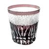 Retro Kiriko Glass Saika Current Model J-kitchens Cup, 85xH90mm, 260cc, Purple, Kasho,