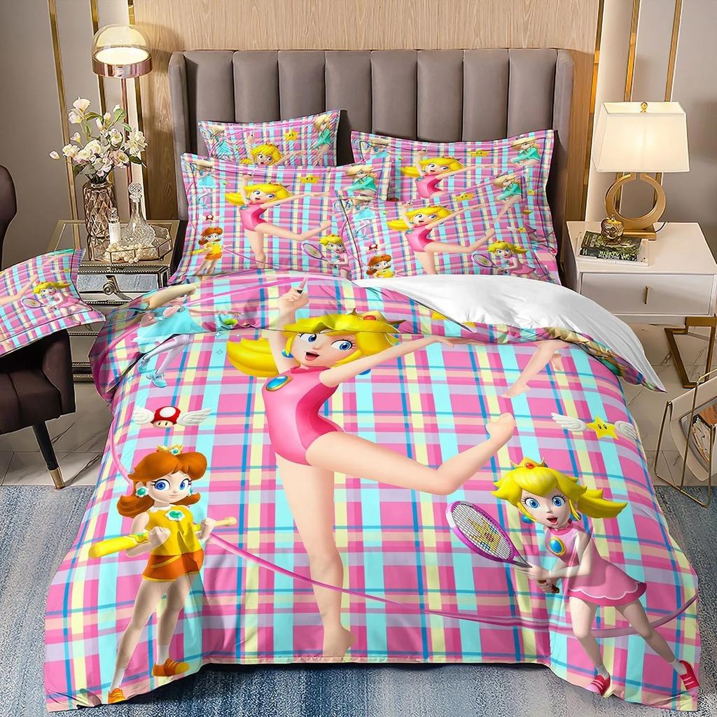 Super Mario Duvet Cover Set Comfortable and Warm Bedding Set for Decorating Your Bedroom and Enhancing Home Life for Teens Gifts