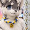 With Bell Fursuit Braided Choker Necklace Braided Rope Cosplay Costume Necklace  Kigurumi