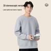 MINISO Men's American Loose Fit Fleece Pullover Crewneck Sweatshirt