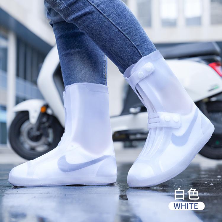 

Цельный дождевик для обуви водонепроницаемый и износостойкий мужской и женский утолщенный водонепроницаемый дождевик из ТПЭ для обуви комнатный водонепроницаемый чехол для обуви 43~45 розовый