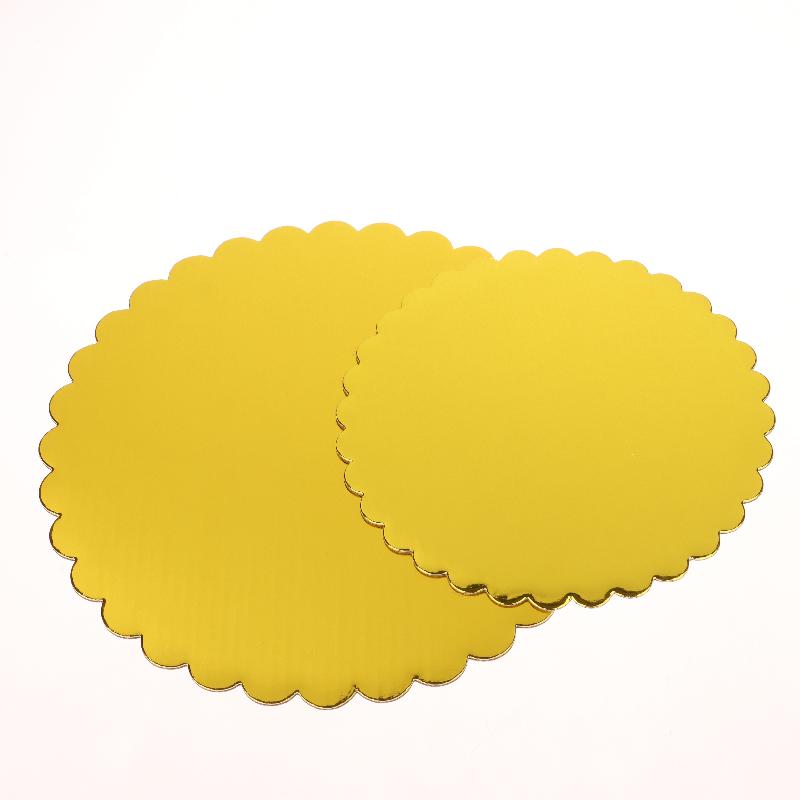 10 Pcs Cake Boards With White Golden Cake Rings, Cardboard With 6/8/10/12 Inch Cake Base, Suitable For Baking Cakes