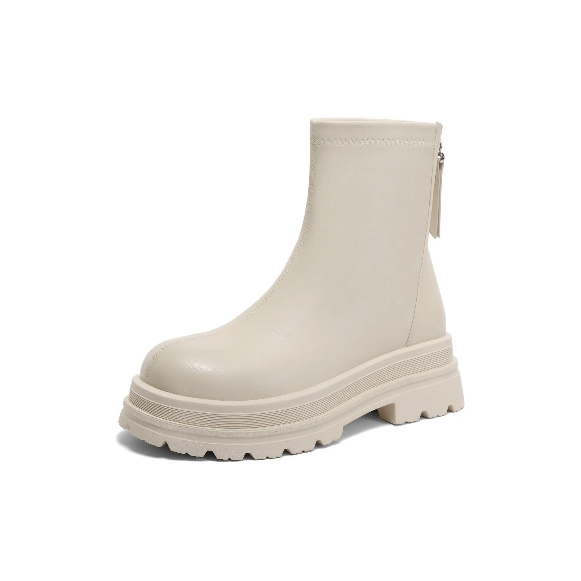 

Ботильоны на каблуке, большой размер, теплые, очень высокие каблуки, женские ботильоны с круглым носком, горячая распродажа, качественные, весна 2024, женские короткие туфли из искусственной кожи 40