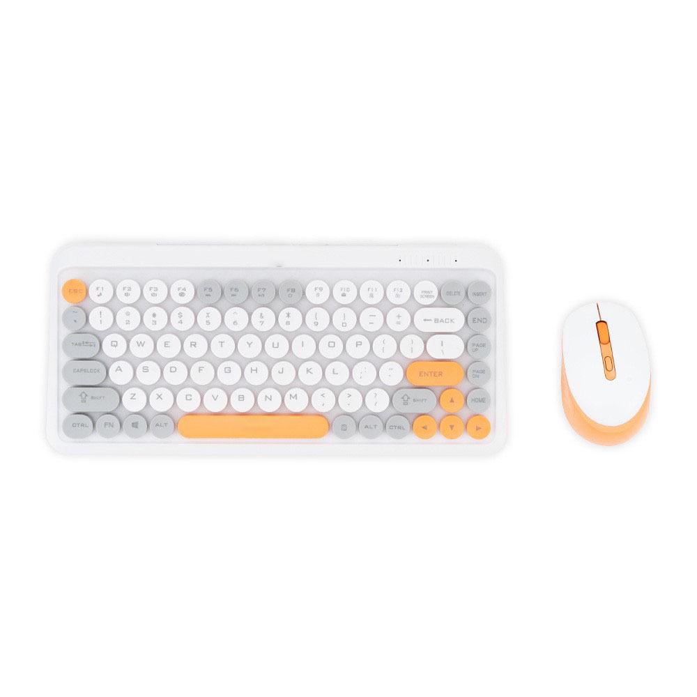 T968 Retro Wireless Punk Keyboard & Mouse Set - Colorful 2.4G Hot Sale