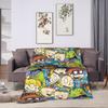 Rugrats 90s Revival Character Blanket  Camping Flannel Throw Blanket For Couch Chair Warm Custom DIY Quality Bedspread Gift