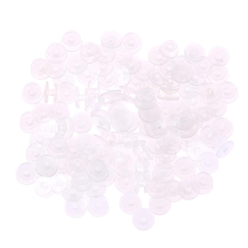 100Pcs Plastic Buckles Ornaments For Shoes Accessories Diy Shoes Buttons Lightweight Buckles Black Clear Buckles Findings