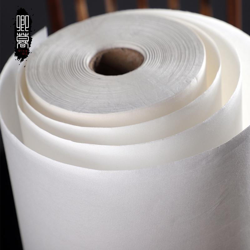 Hundred-Meter Long Scroll Calligraphy Paper, Thickened Half-Ripe and Ripe Xuan for Ink Wash Painting and Calligraphy